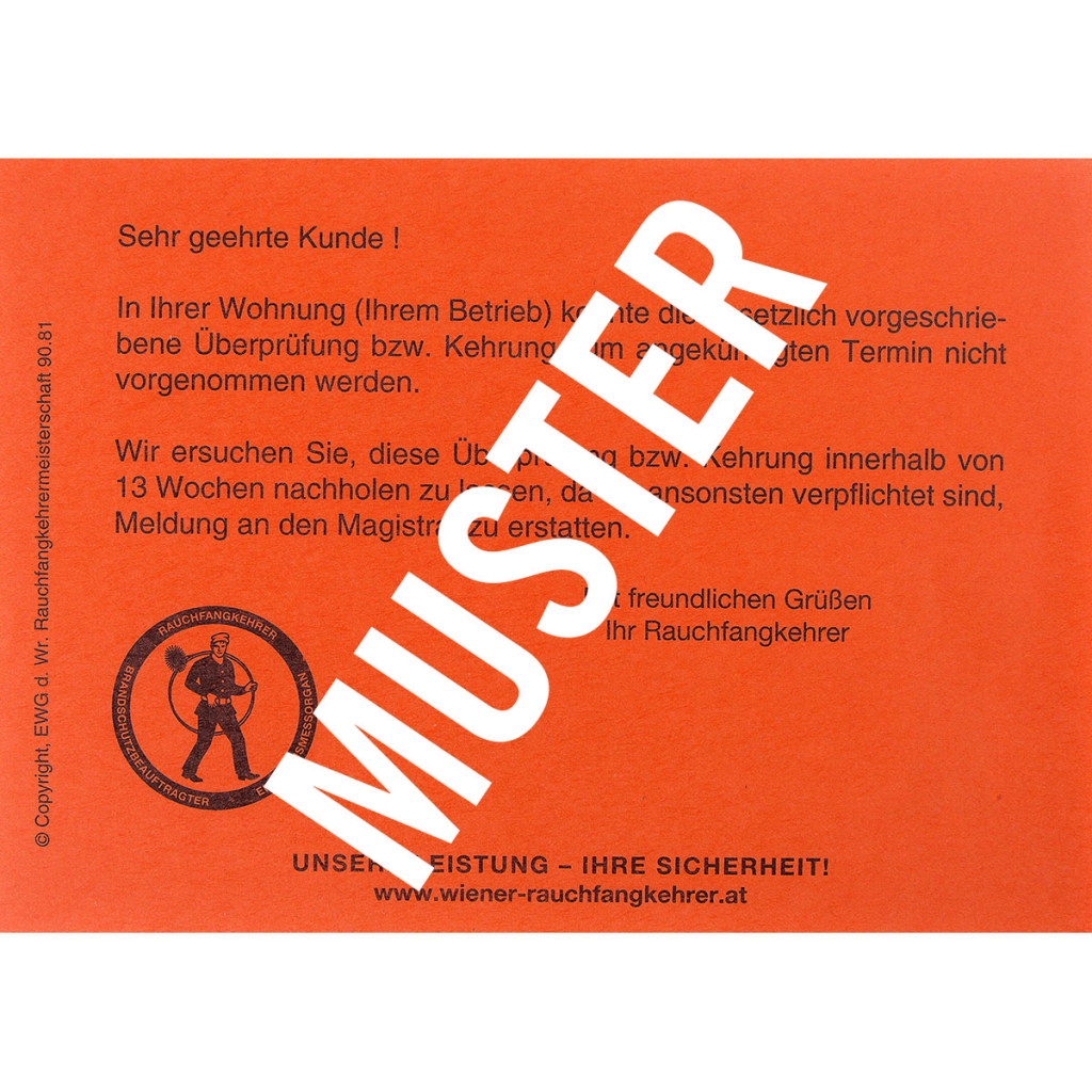 HK-Einwurfzettel rot, A6 Block, 100 Blatt