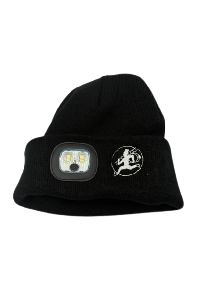 Haube schwarz mit Stick RFK Logo und LED mit USB aufladbar
