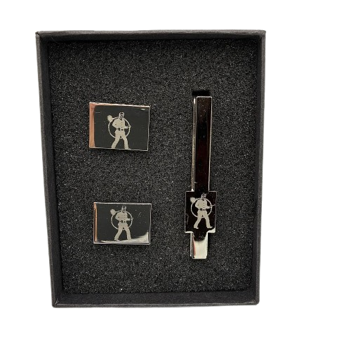 Manschettenknöpfe - und Krawattennadel - Set mit RFK Lasergravur in Box