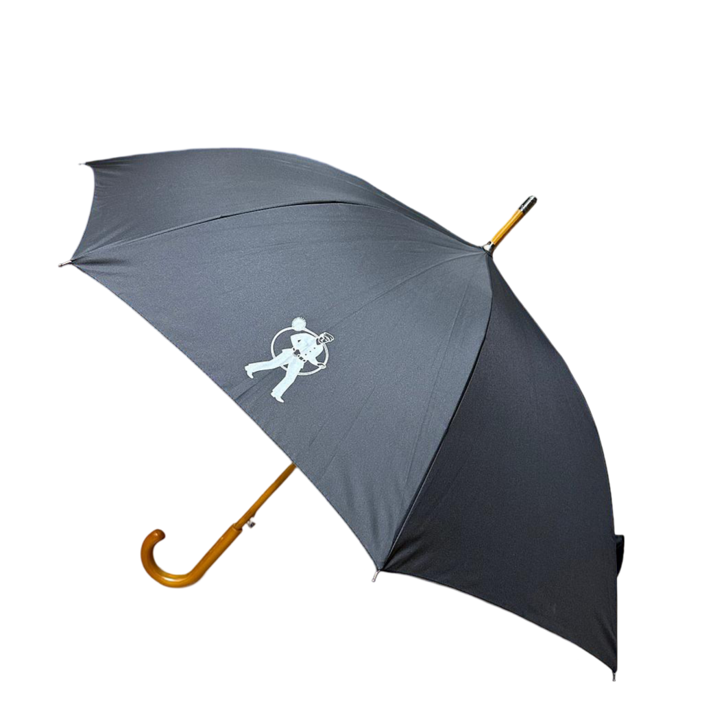 RFK Stockschirm mit Holzgriff Schwarz Ø 100cm