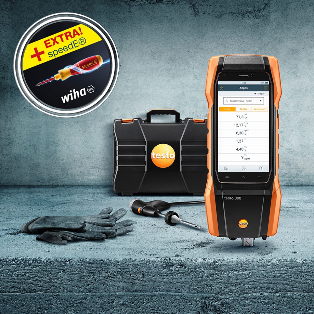Testo 300 Abgasmessgerät Longlife Profi Set plus mit NOX