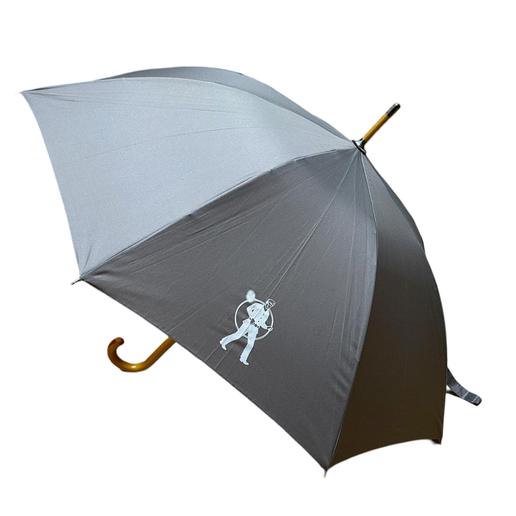 RFK Stockschirm mit Holzgriff Grau Ø 100cm