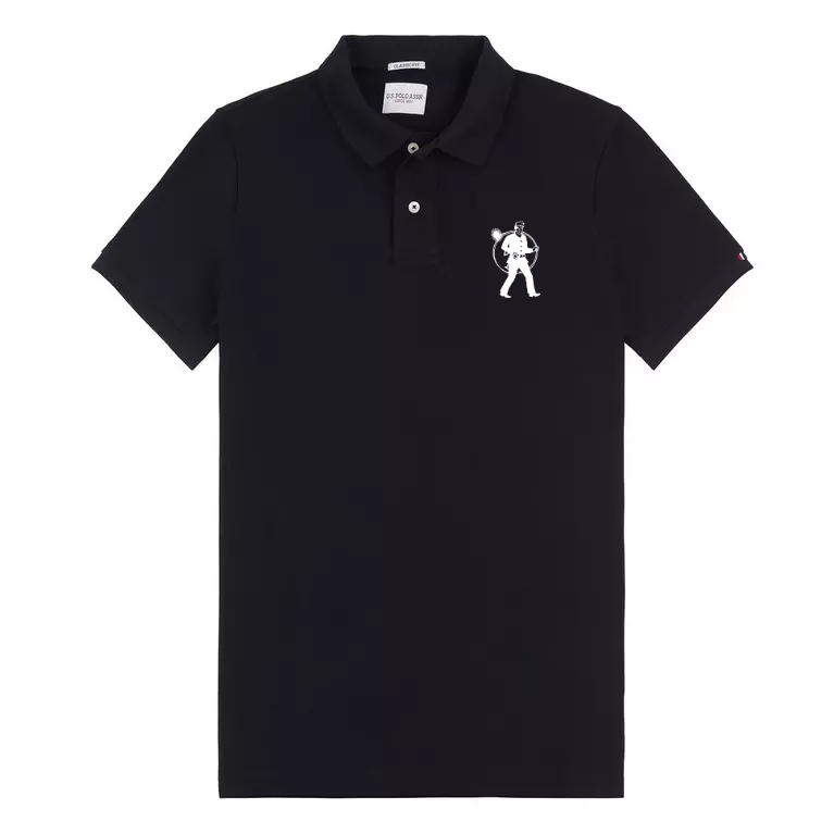 Herren Polo Shirt Schwarz neues Logo